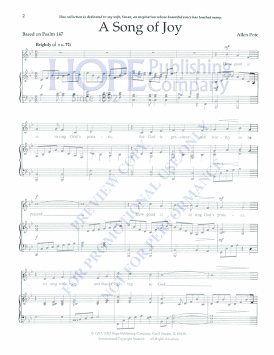A Song of Joy Medium Voice scores gallery preview page 4