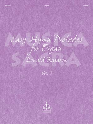 Book cover for Musica Sacra: Easy Hymn Preludes for Organ, Vol. 7