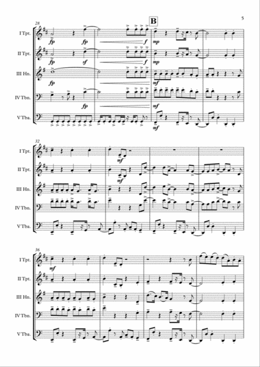 Treasure Brass Quintet scores gallery preview page 6