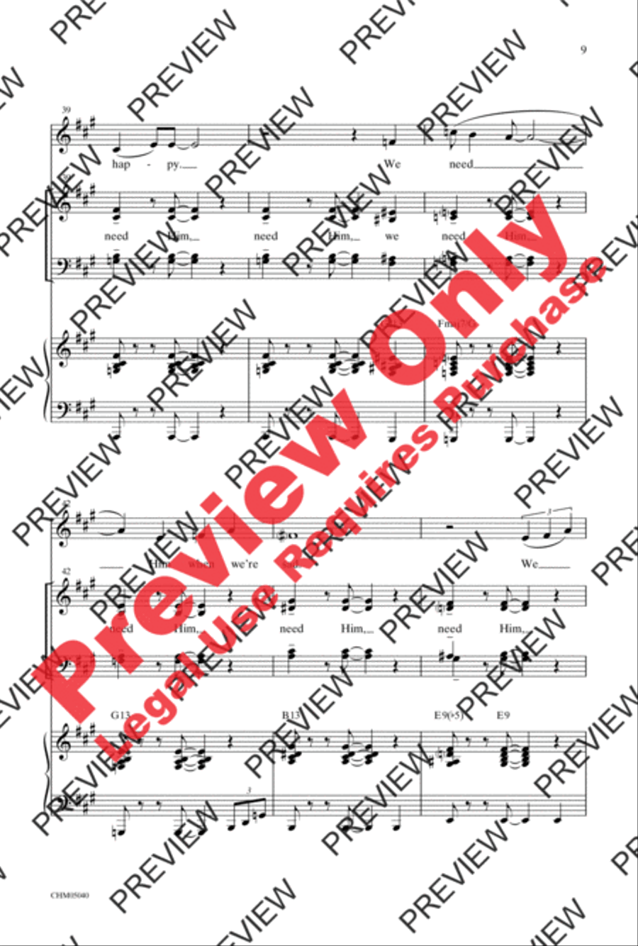 If We Ever Needed the Lord Before (We Sure Do Need Him Now) 4-Part scores gallery preview page 8