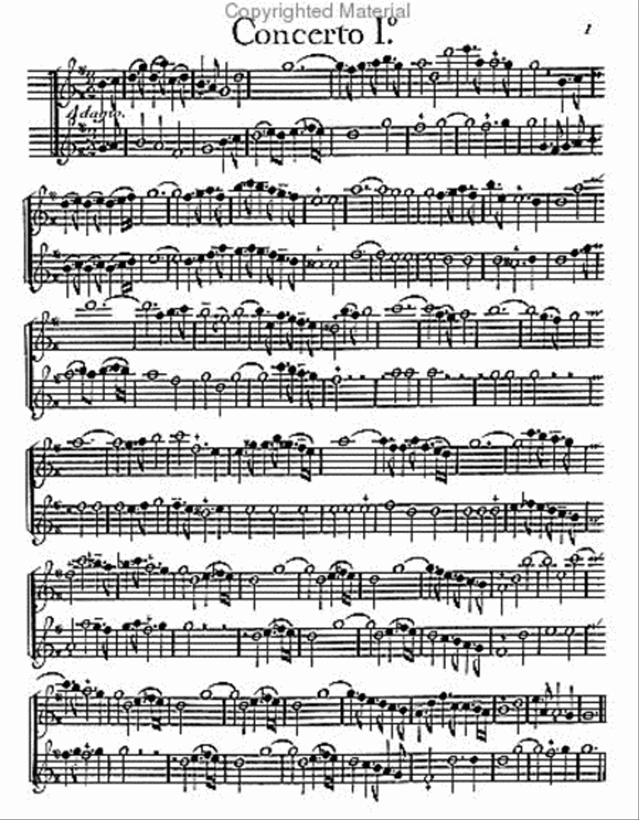 VI Concertos for 5 flutes or other Instruments Flute Solo scores gallery preview page 3