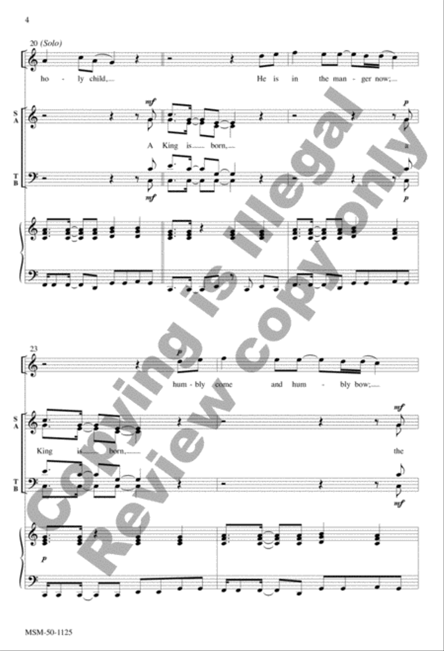 A King Is Born 4-Part scores gallery preview page 4