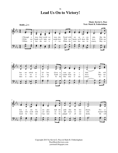 Lead Us On To Victory! - an original hymn for SATB voices image number null
