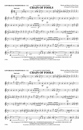 Chain of Fools: Low Brass & Woodwinds #1 - Treble Clef