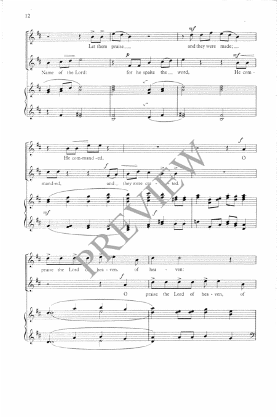 Four Psalm Settings SA scores gallery preview page 13