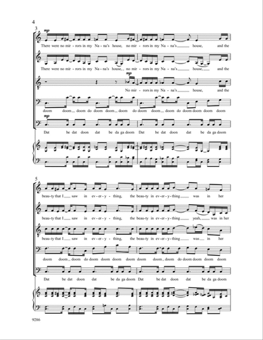 No Mirrors in My Nana's House A Cappella scores gallery preview page 4