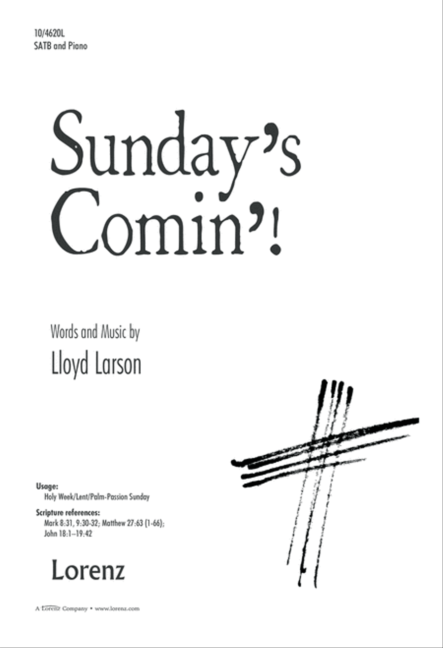 Sunday's Comin'! 4-Part scores gallery preview page 1