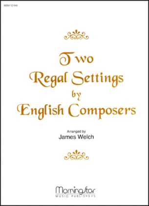Book cover for Two Regal Settings by English Composers
