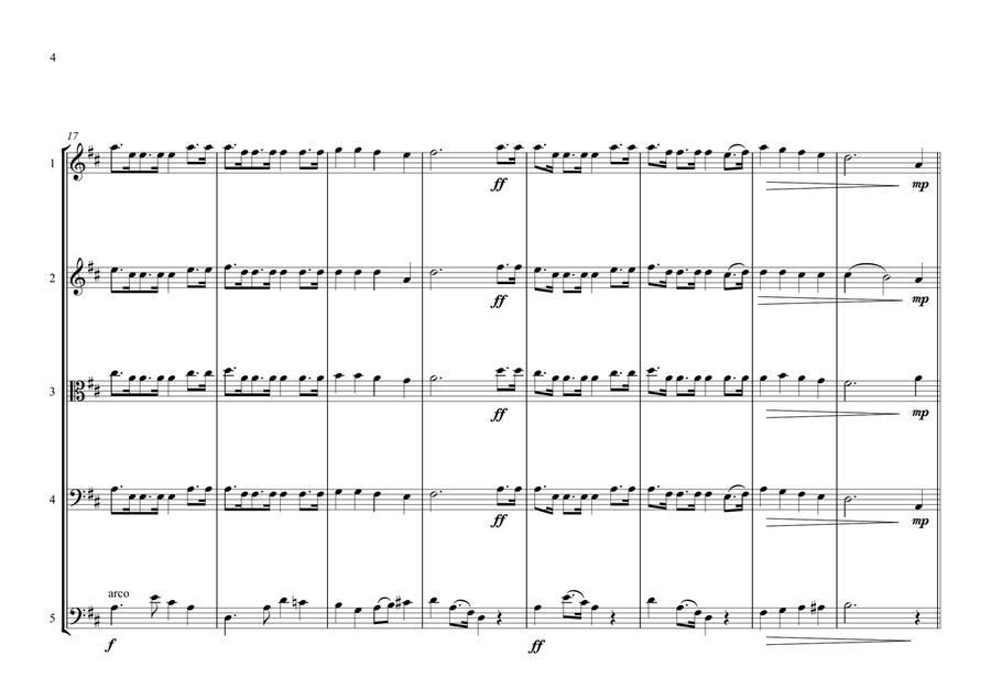 Omani National Anthem (as-Salām as-Sultānī (Arabic: نشيد السلام السلطاني‎,) for String Orchestra String Orchestra scores gallery preview page 4