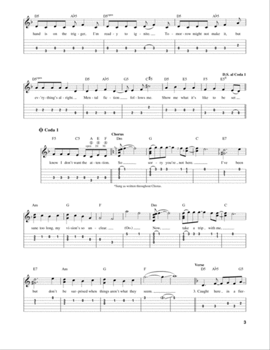 Bat Country Acoustic Guitar scores gallery preview page 3