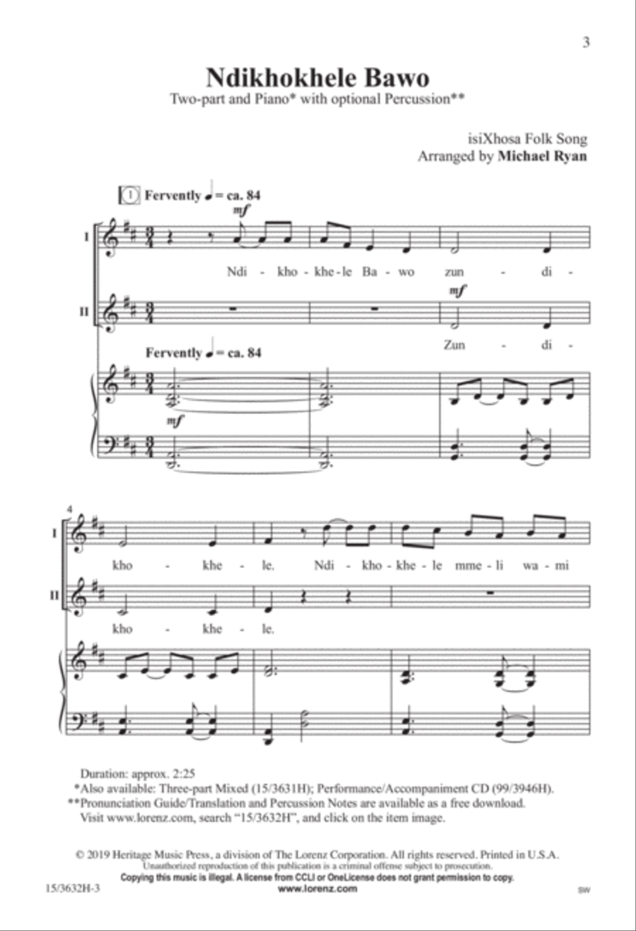 Ndikhokhele Bawo 2-Part scores gallery preview page 2