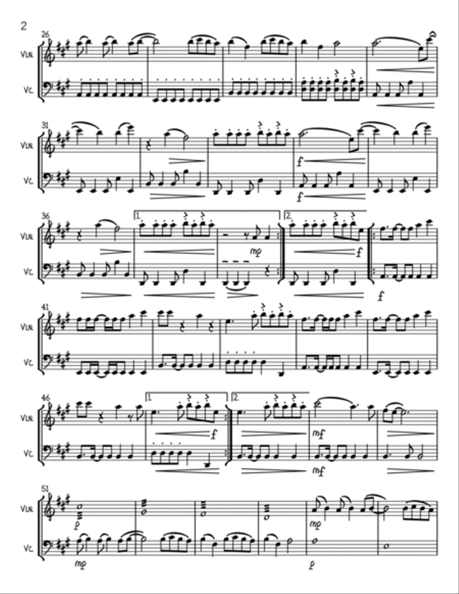 Wildest Dreams String Duet scores gallery preview page 2