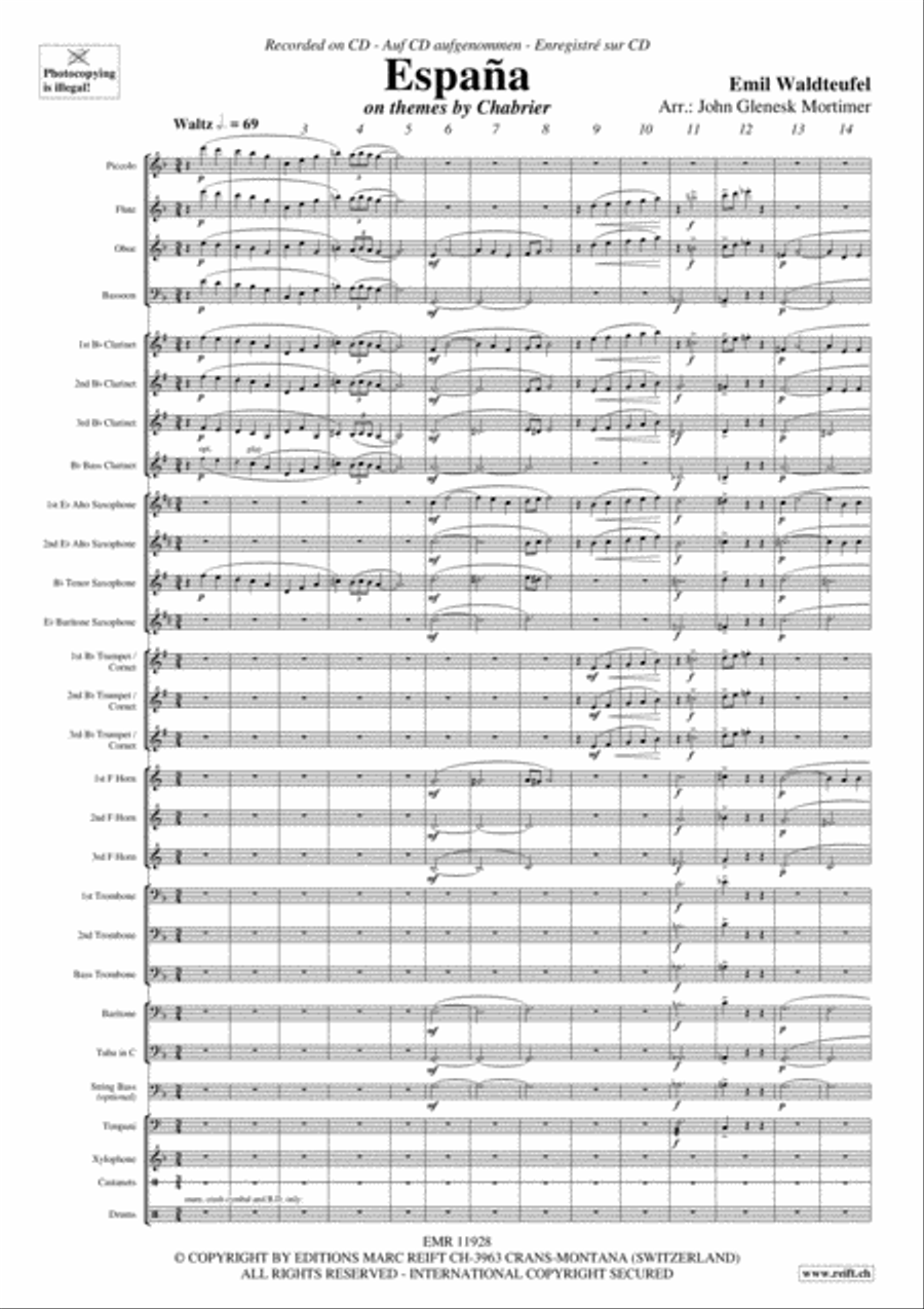 Espana Concert Band scores gallery preview page 4