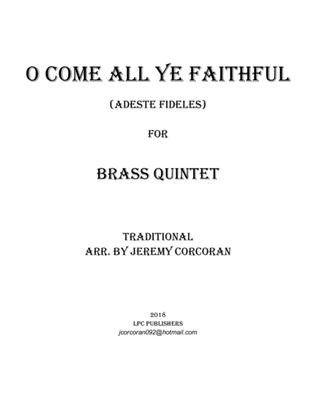 Book cover for O Come All Ye Faithful for Brass Quintet