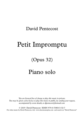 Book cover for Petit Impromptu, Opus 32