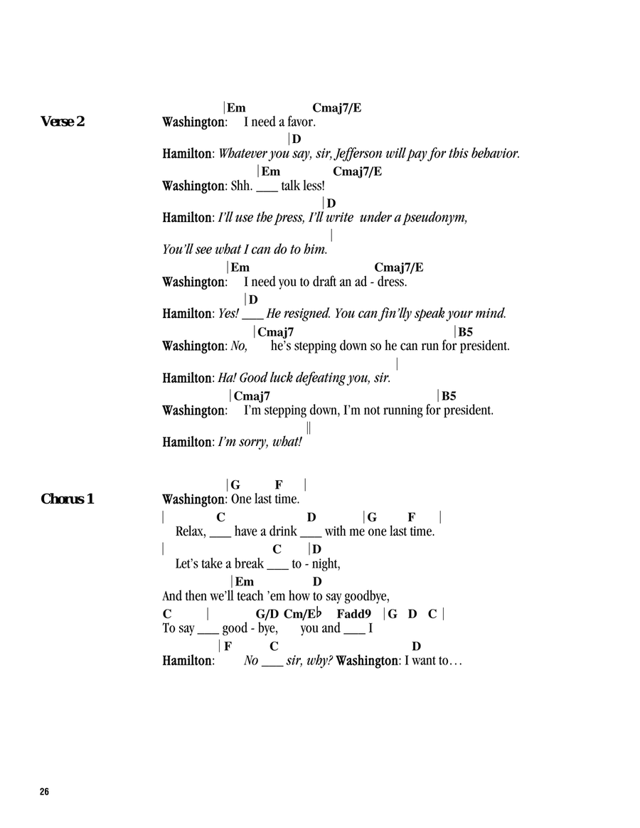 One Last Time (from Hamilton) Guitar scores gallery preview page 2