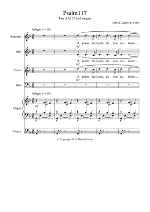 Psalm 117 for Choir and organ