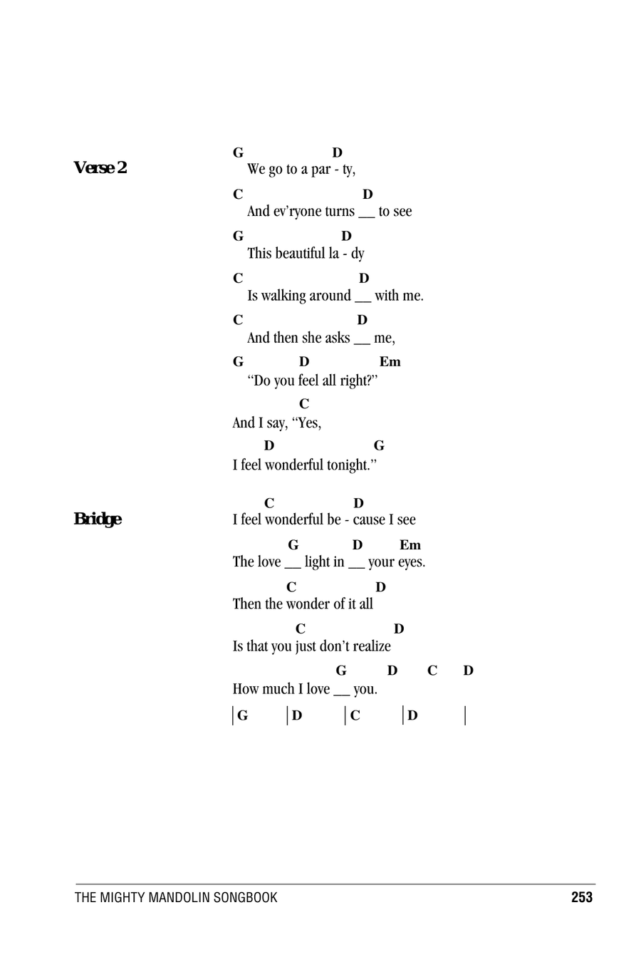 Wonderful Tonight Mandolin scores gallery preview page 2
