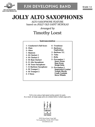 Jolly Alto Saxophones: Score