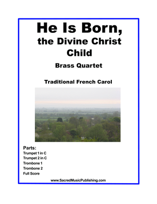 Book cover for He is Born – Brass Quartet