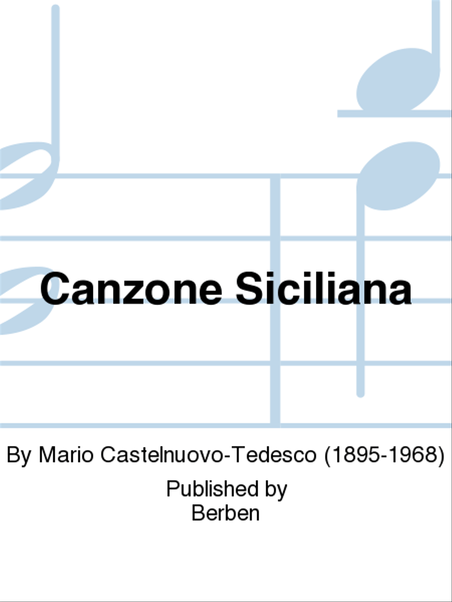 Canzone Siciliana School and Community scores gallery preview page 1