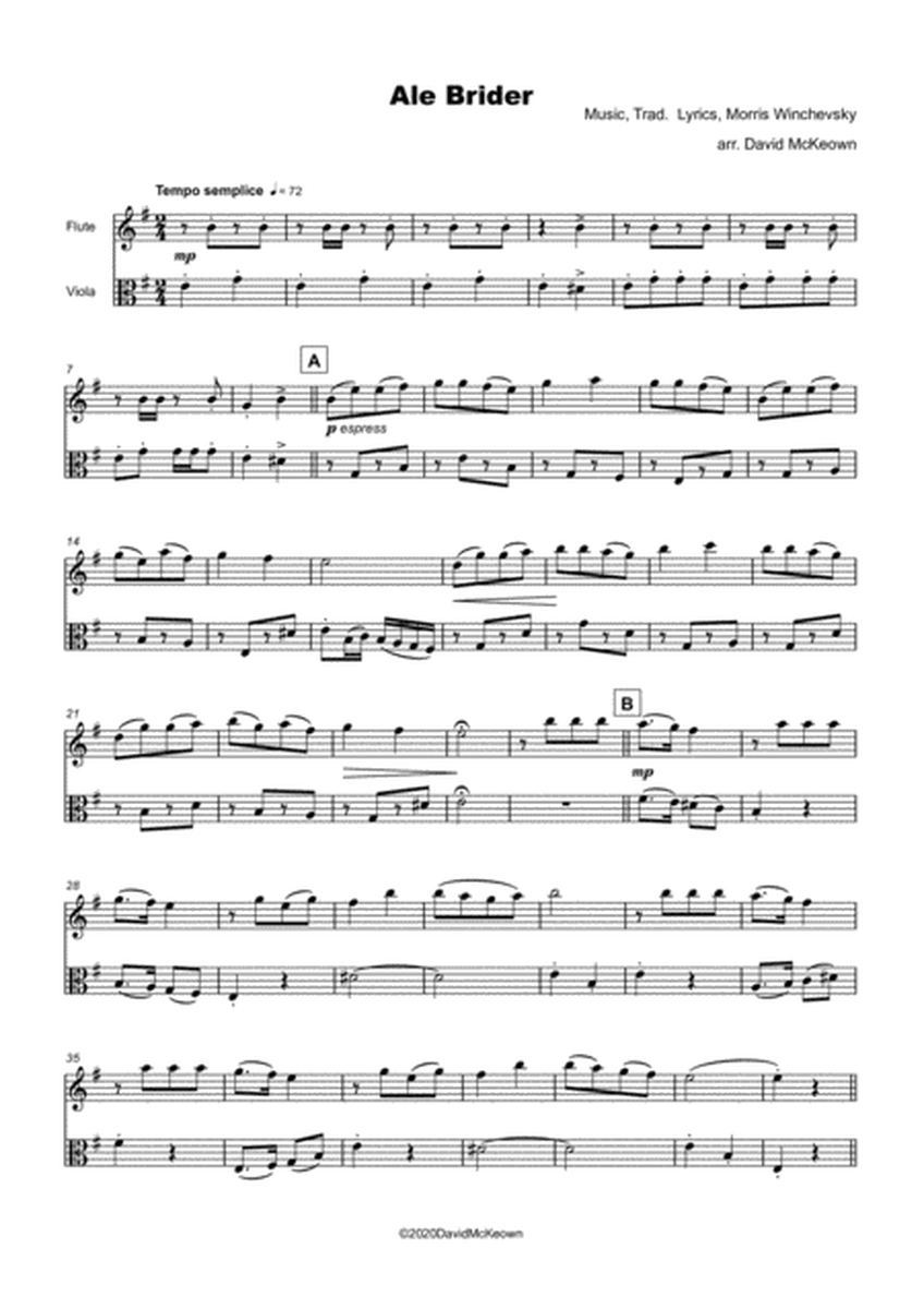 Ale Brider, Jewish Klezmer song for Flute and Viola Duet