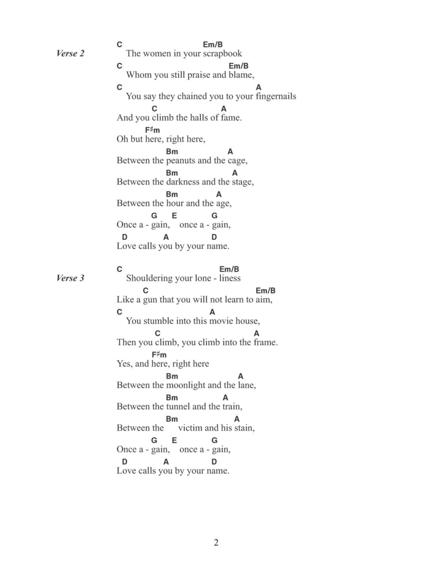 Love Calls You By Your Name Acoustic Guitar scores gallery preview page 2
