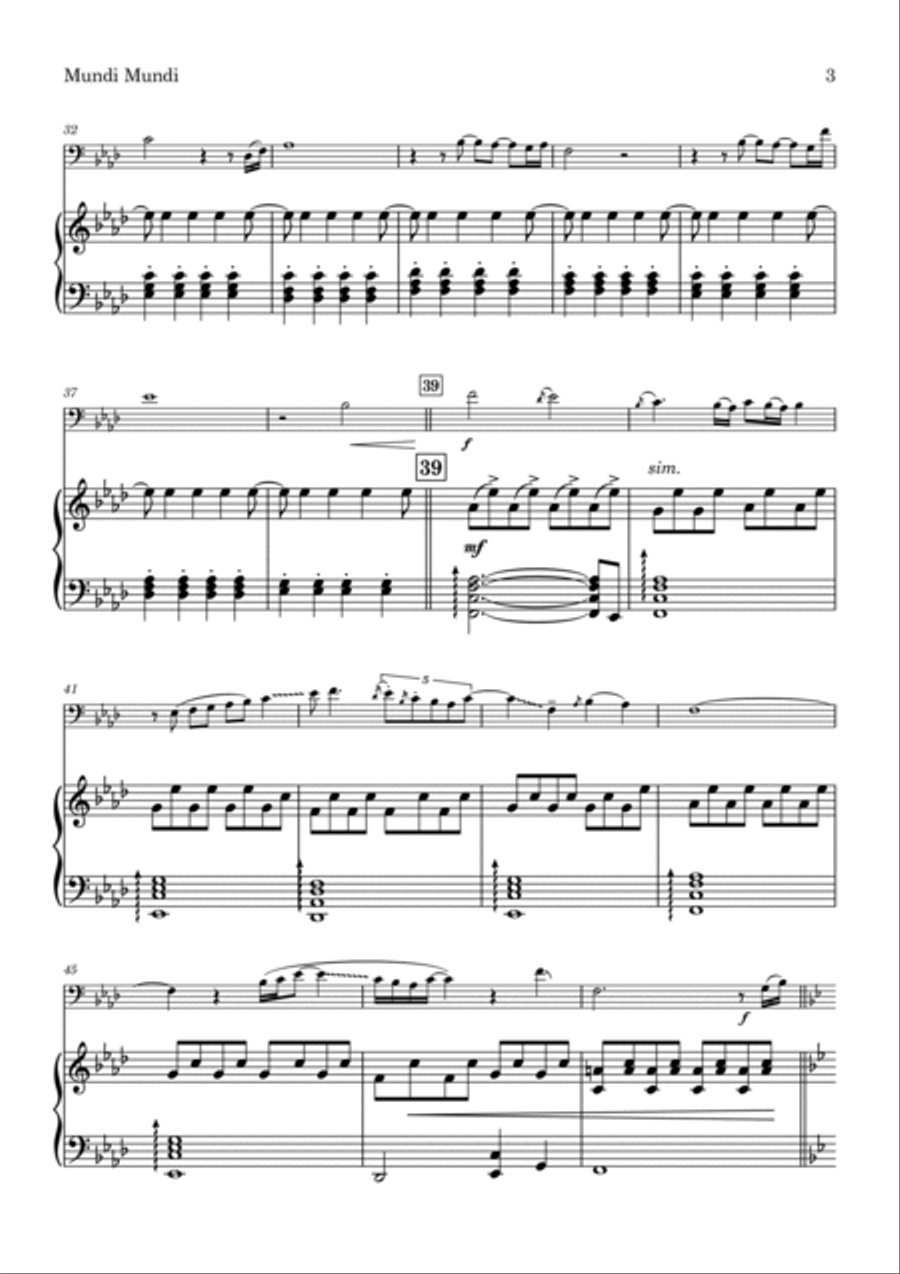 Mundi Mundi Piano scores gallery preview page 4