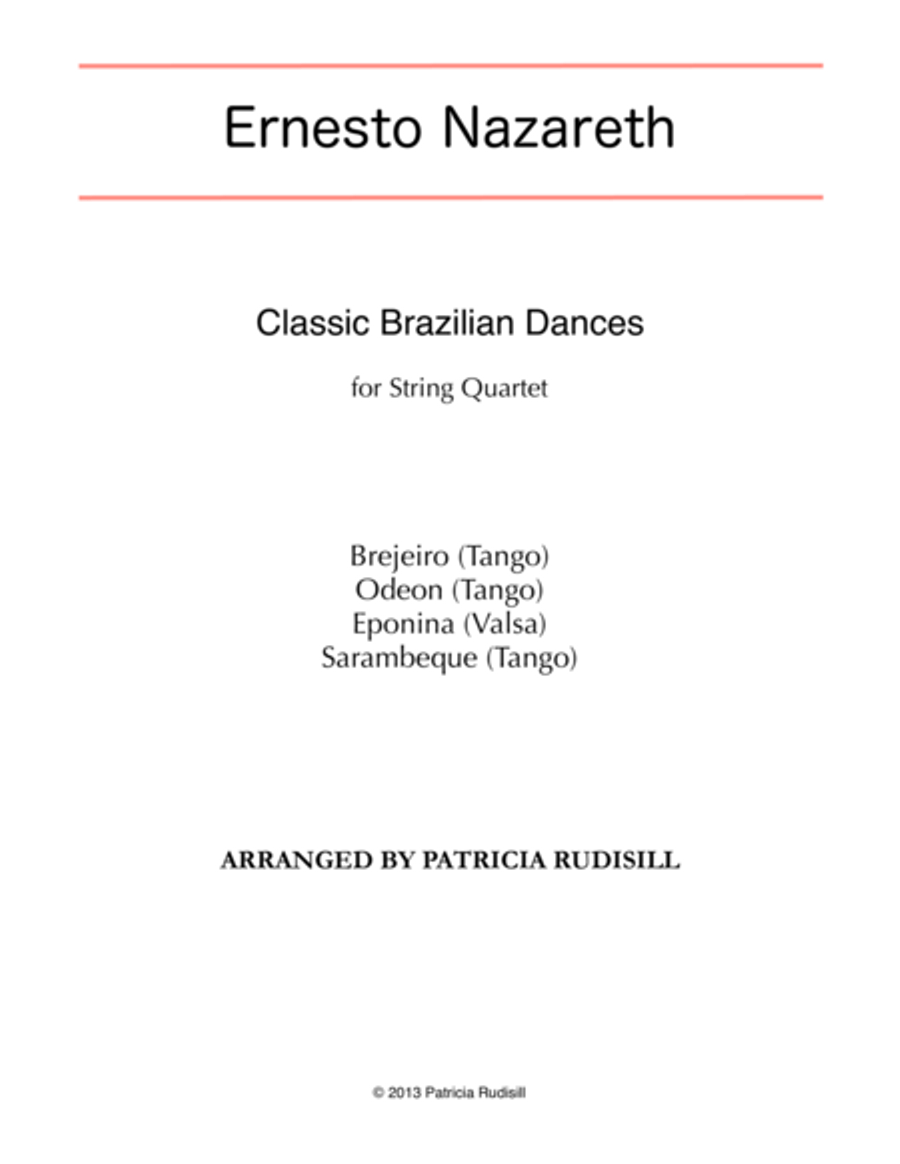 Classic Brazilian Dances by Ernesto Nazareth String Quartet scores gallery preview page 1