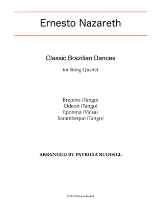 Book cover for Classic Brazilian Dances by Ernesto Nazareth