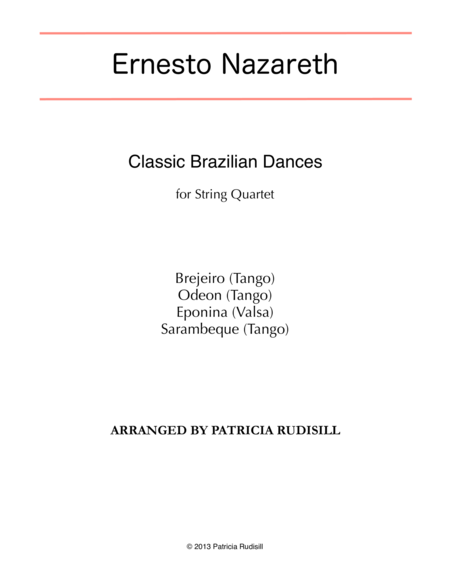 Classic Brazilian Dances by Ernesto Nazareth image number null