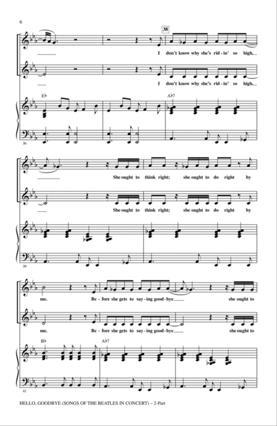 Hello, Goodbye (Songs Of The Beatles In Concert) 2-Part scores gallery preview page 5