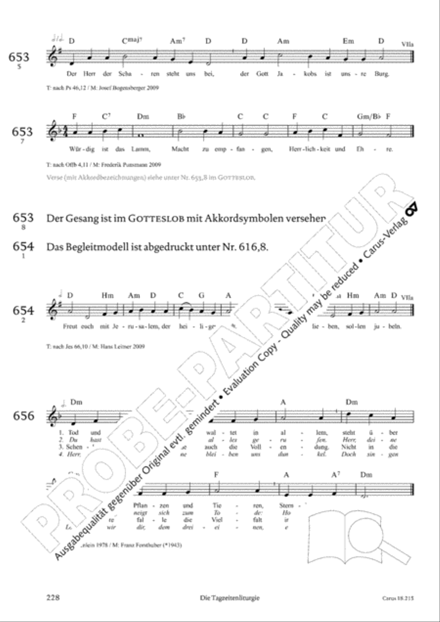 Gitarrenbuch zum Gotteslob Guitar scores gallery preview page 212