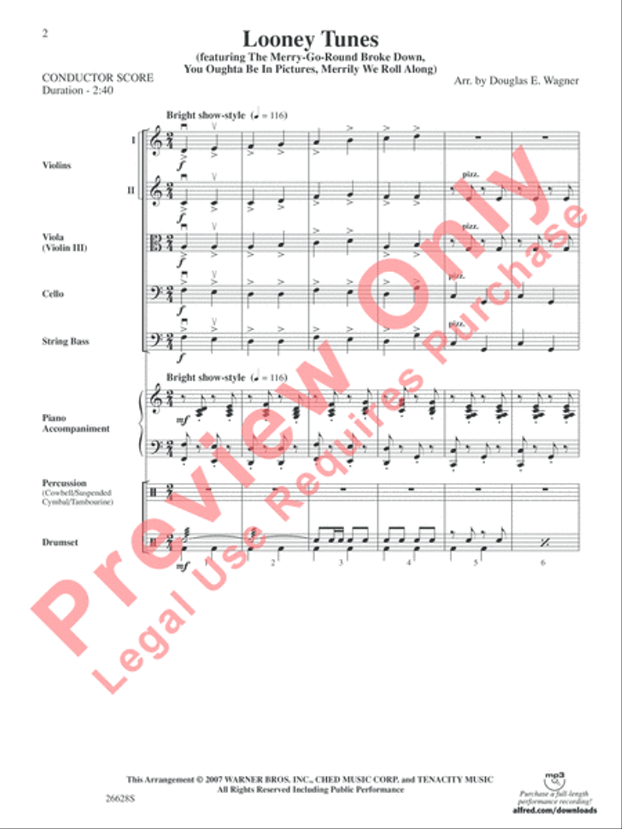 Looney Tunes String Orchestra scores gallery preview page 3