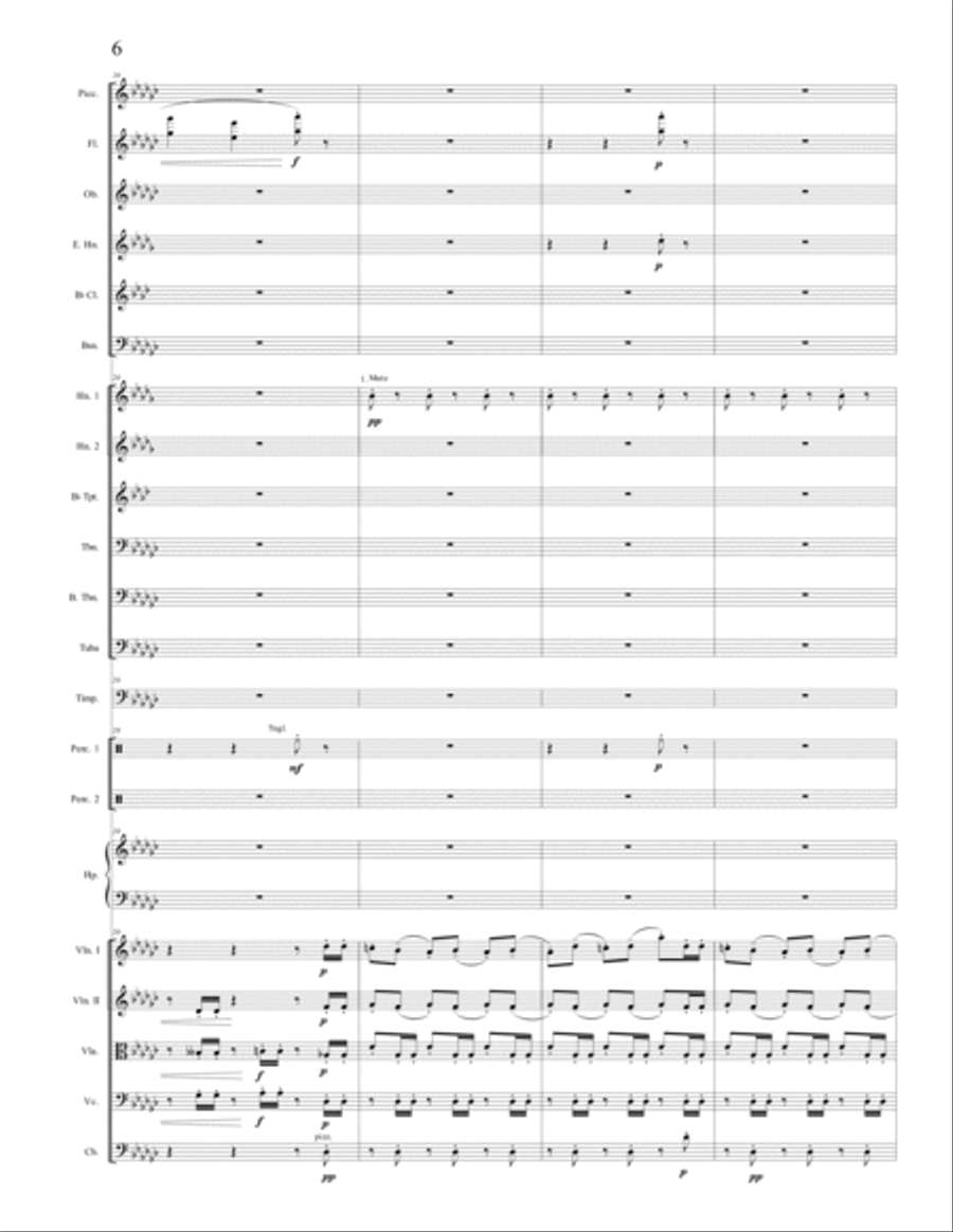 P.I. Tchaikovsky - CAPRICCIO, op. 8, Orchestrated by A. Leytush Full Orchestra scores gallery preview page 6
