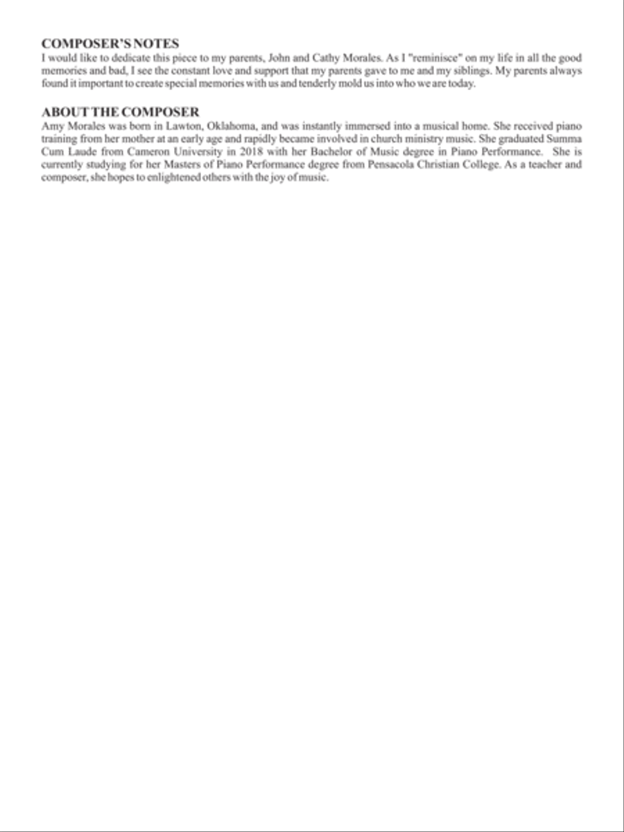 Reminiscence Piano Accompaniment scores gallery preview page 3