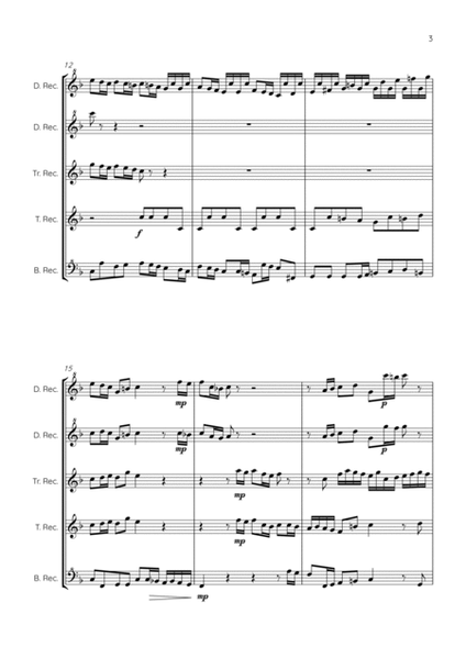 Brandenburg Concerto No.3, 1st movement - recorder quintet image number null