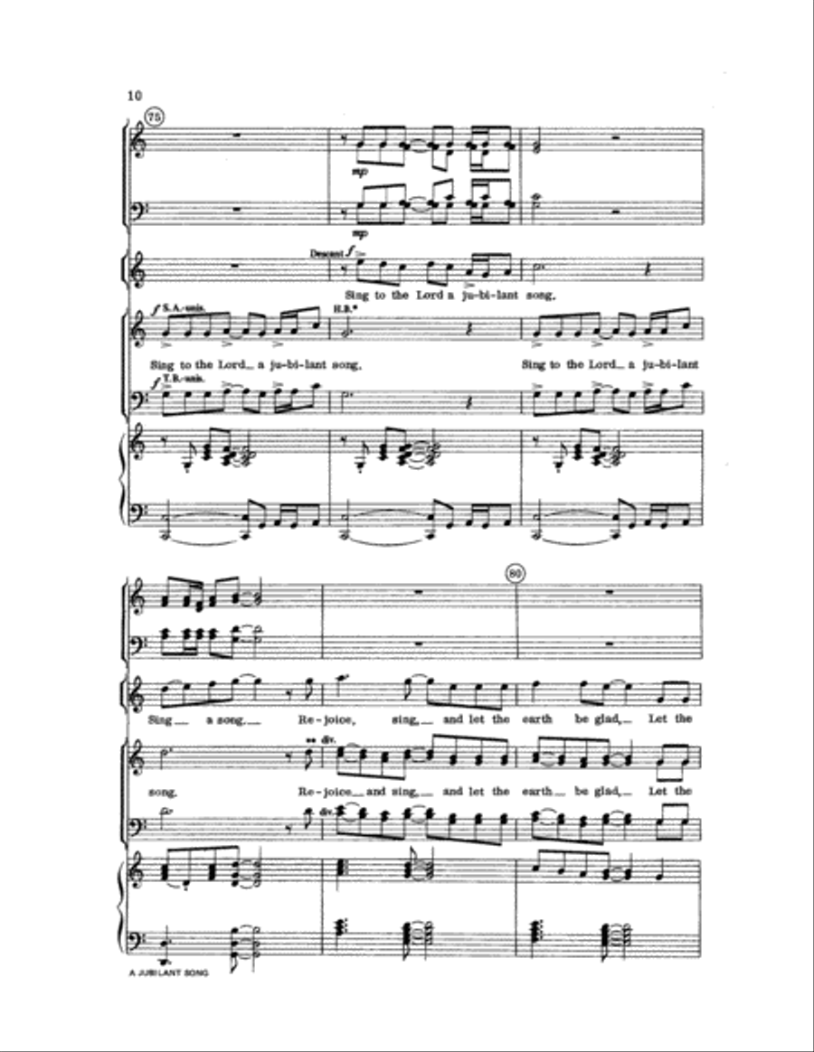 A Jubilant Song A Jubilant Song 4-Part scores gallery preview page 11