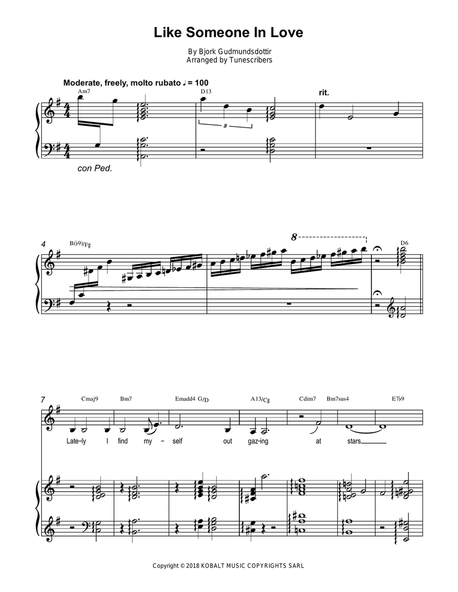 Like Someone In Love Voice scores gallery preview page 1