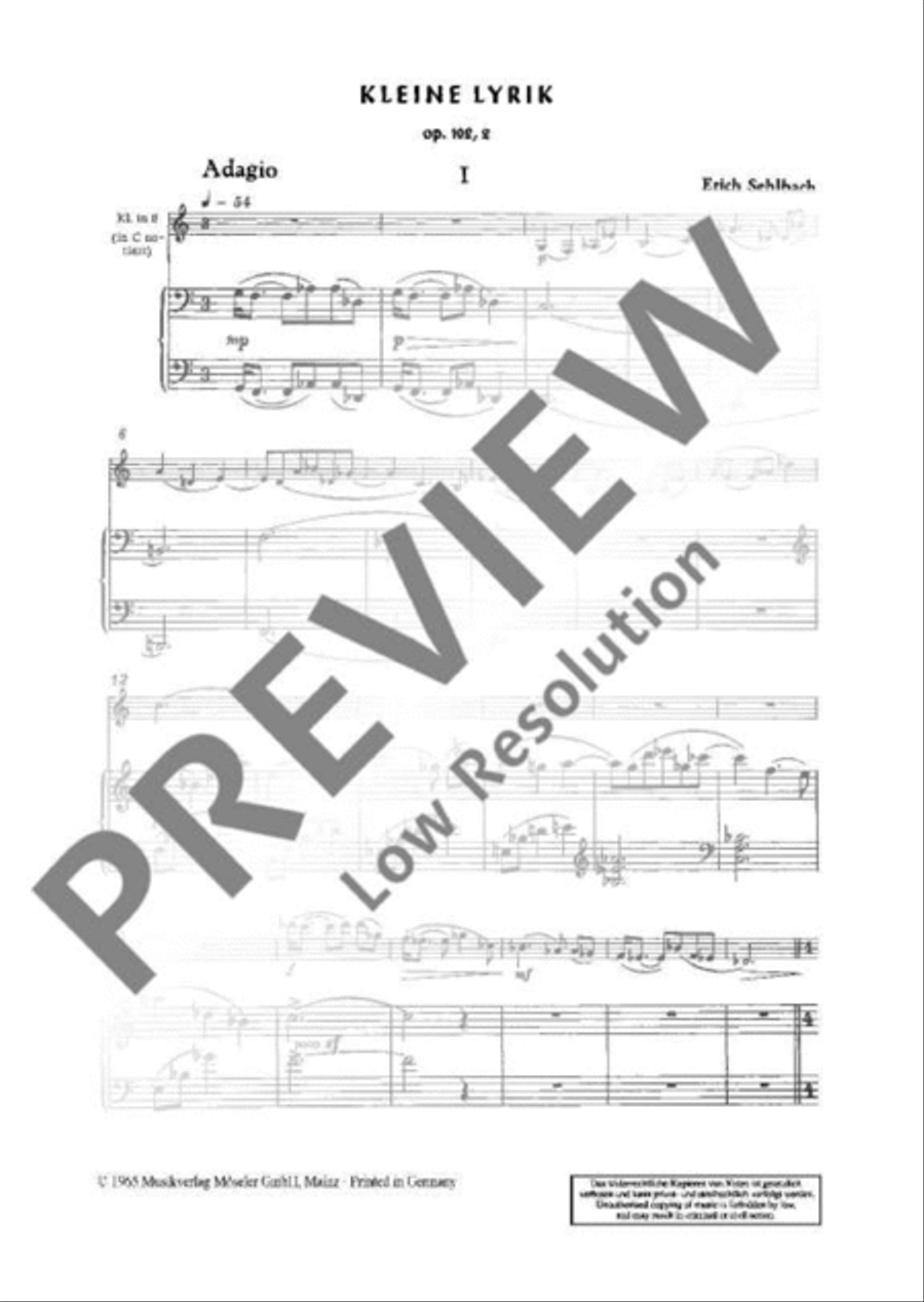 Small lyric Clarinet Solo scores gallery preview page 4