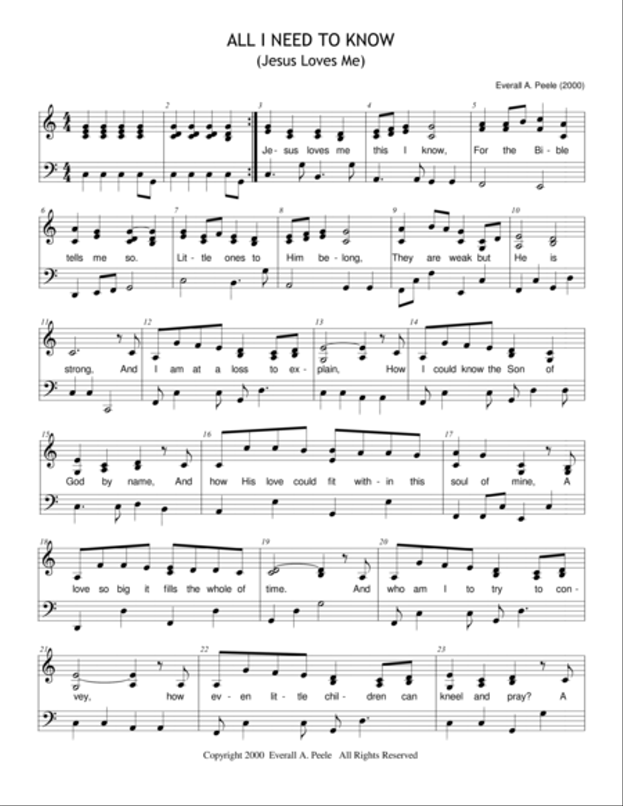 All I Need to Know Voice scores gallery preview page 1