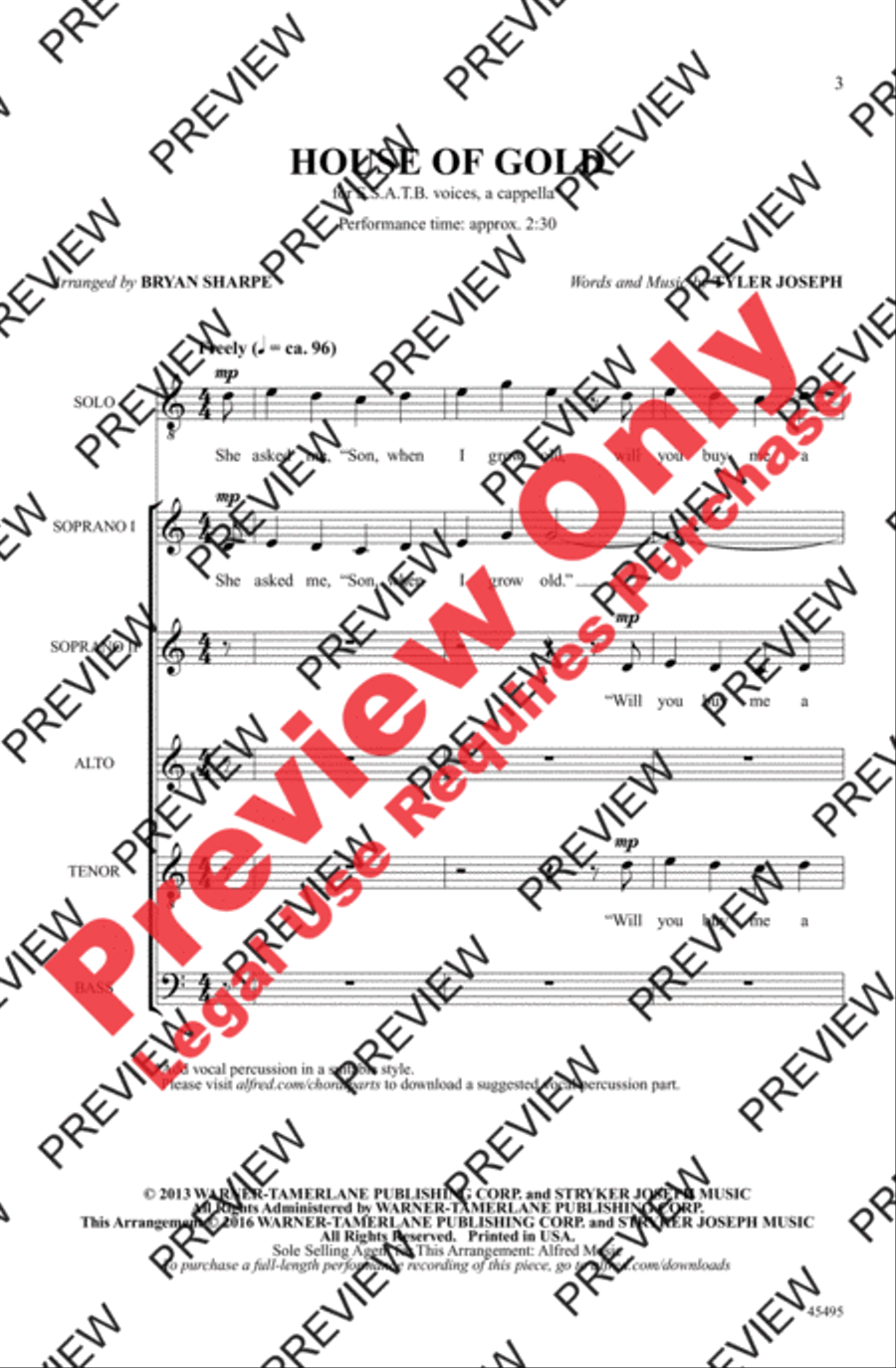 House of Gold House of Gold 4-Part scores gallery preview page 2