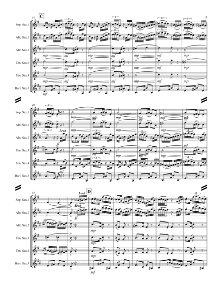 El Choclo (Tango) (for Saxophone Quintet SATTB or AATTB) Saxophone Quintet scores gallery preview page 4