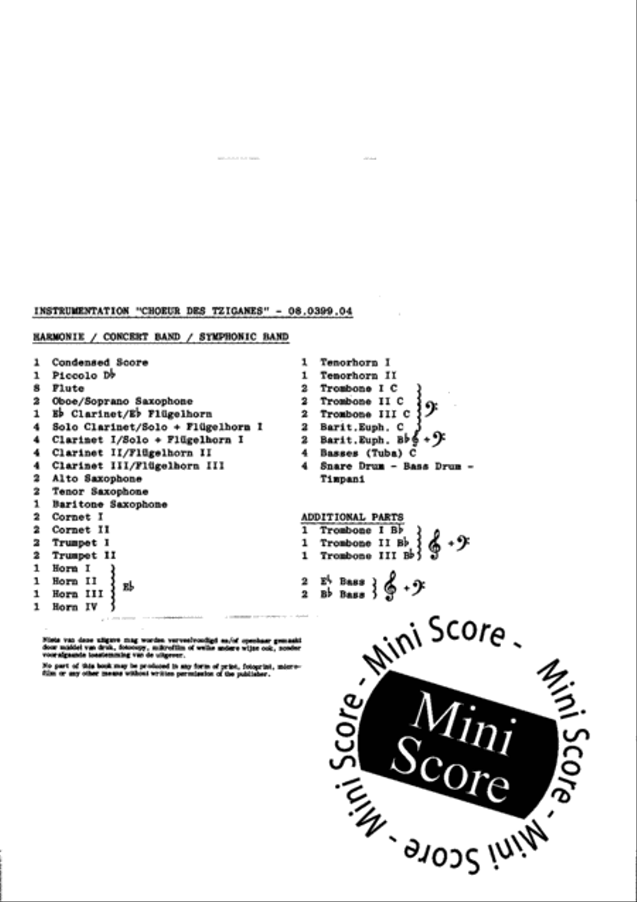 Choeur des Tziganes 4-Part scores gallery preview page 4