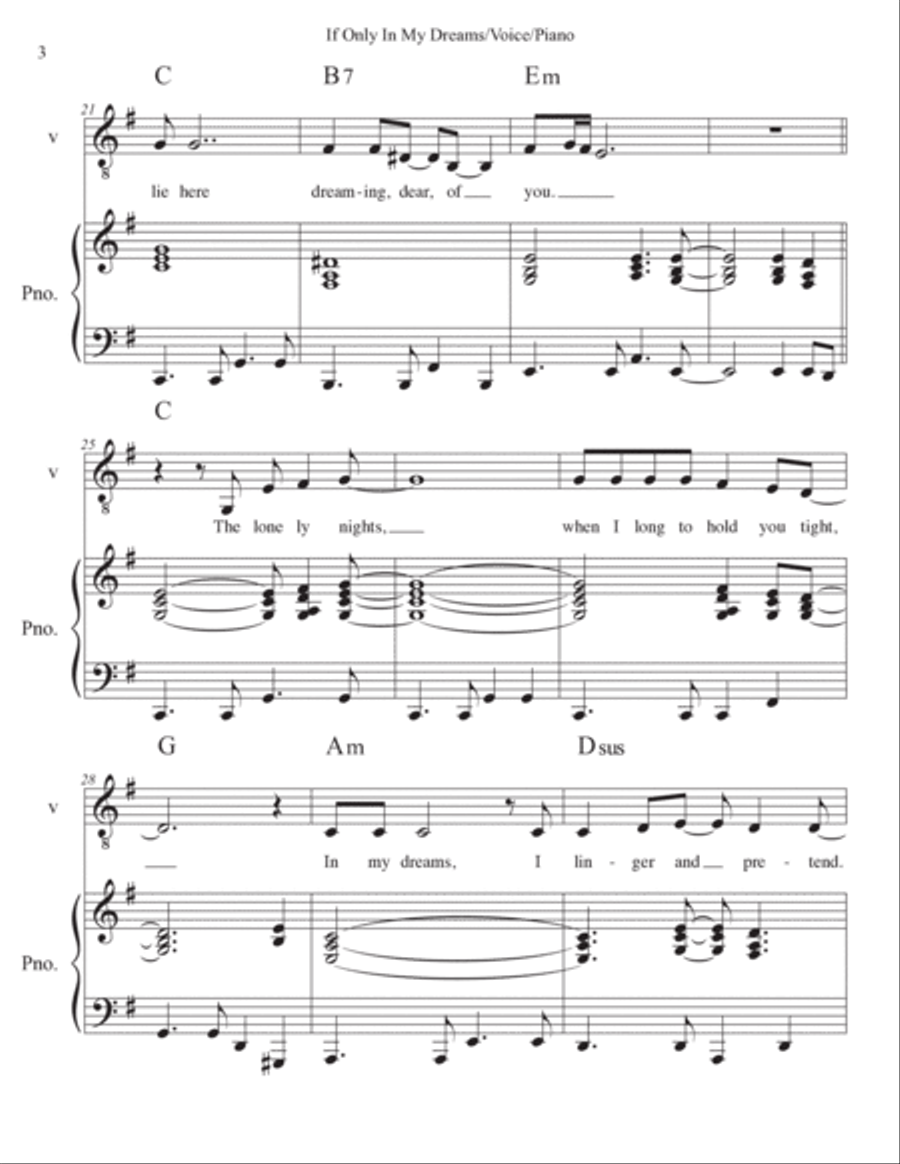 If Only In My Dreams Voice scores gallery preview page 3