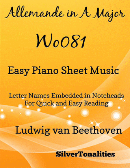 Allemande In A Major Wo081 Easiest Piano Sheet Music