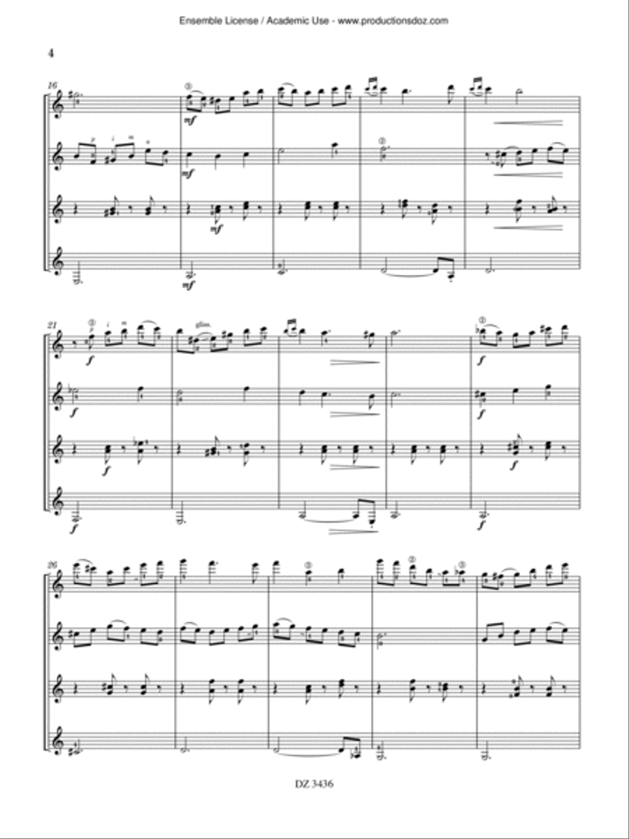 La java des rétros La java des rétros Guitar Ensemble scores gallery preview page 4