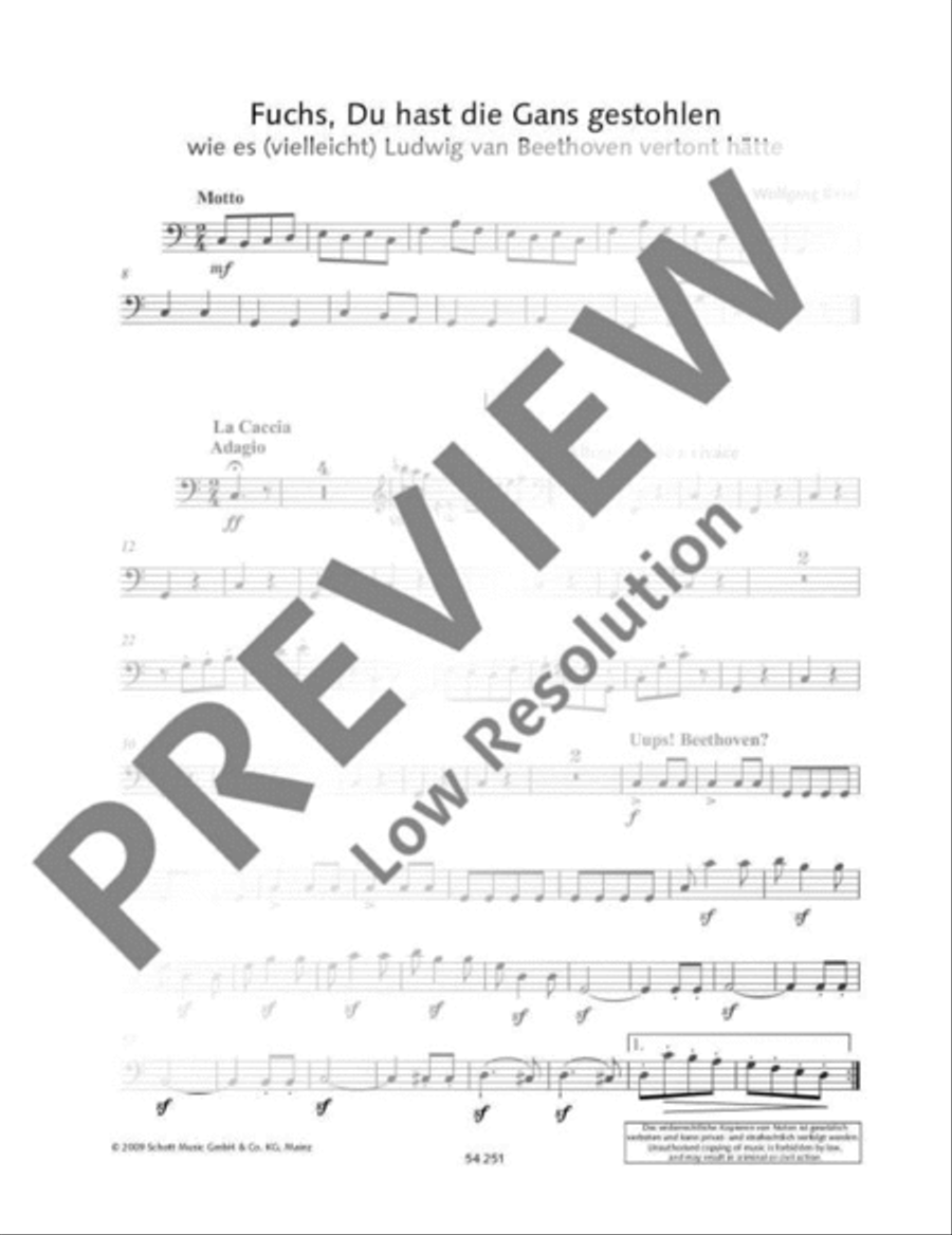 Fox, you've stolen the goose Double Bass scores gallery preview page 3