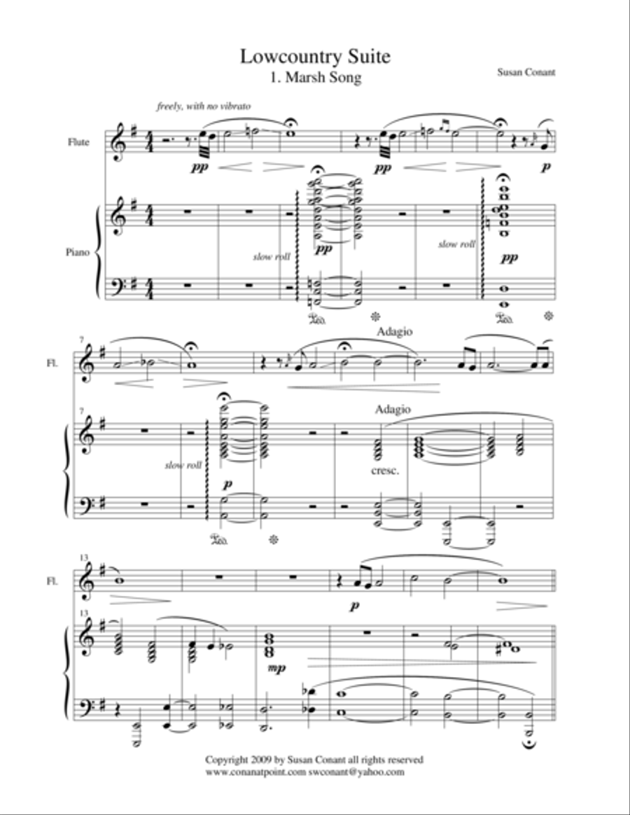 Marsh Song Woodwind Duet scores gallery preview page 1