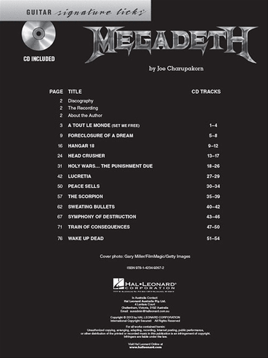 Megadeth – Signature Licks Electric Guitar scores gallery preview page 2